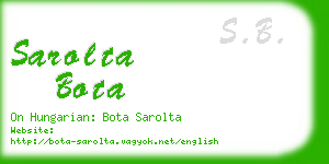 sarolta bota business card